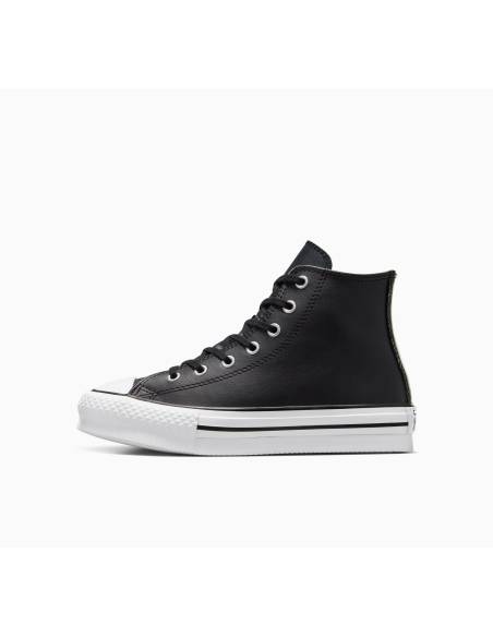 Zapatilla junior moda Converse ALL STAR EVA LTHR PLATAFORMA Negra