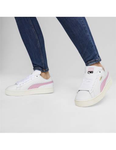 Zapatilla mujer moda Puma SUEDE XL BLANCO-ROSA