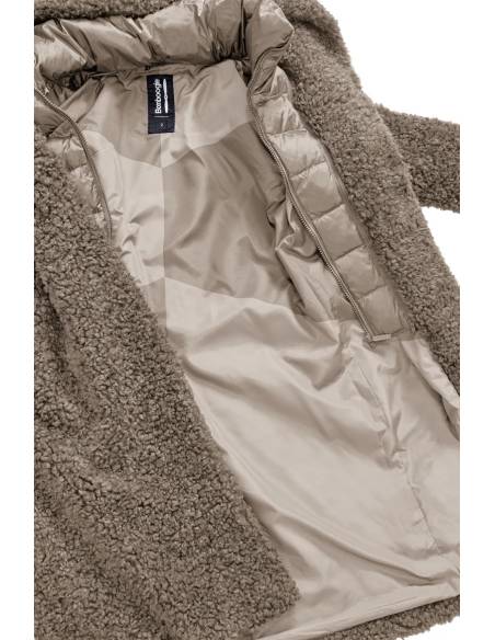 Abrigo BOOMBOGIE OVEJITA CAPUCHA Y PECHERA TOSTADO Abrigo BOOMBOGIE OVEJITA CAPUCHA Y PECHERA TOSTADO