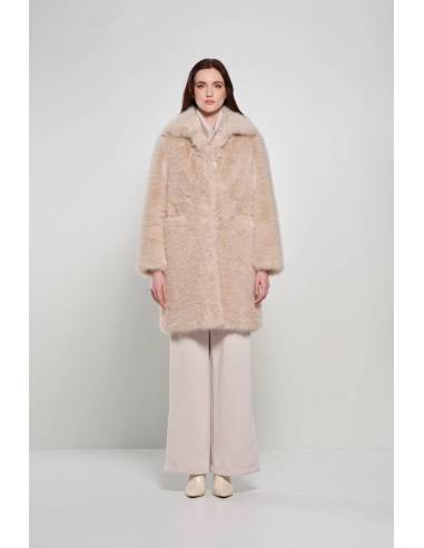 Abrigo BOOMBOGIE PELO LARGO CHOCOLATE Abrigo BOOMBOGIE PELO LARGO CHOCOLATE