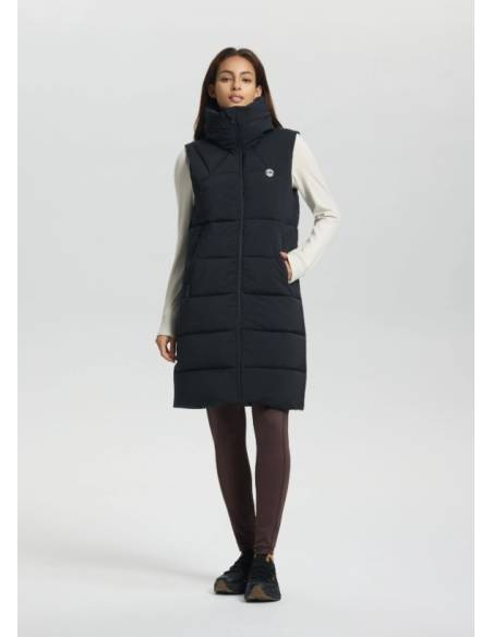 Chaleco moda LUTHA EBBO LARGO NEGRO
