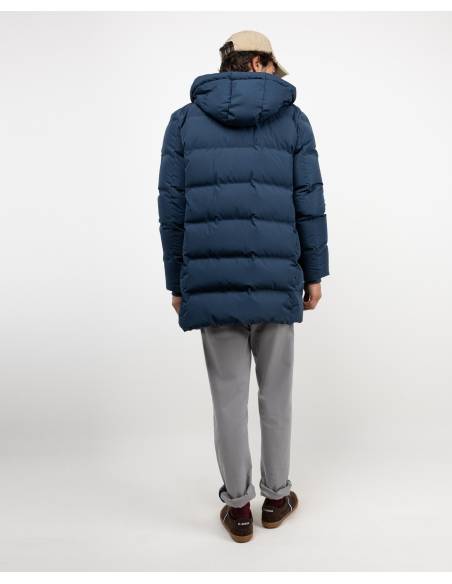 Abrigo plumas moda EL GANSO BASIC HOOD AZUL