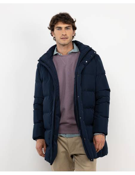 Abrigo plumas moda EL GANSO BASIC HOOD MARINO