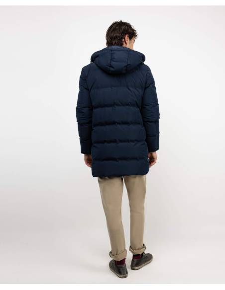 Abrigo plumas moda EL GANSO BASIC HOOD MARINO