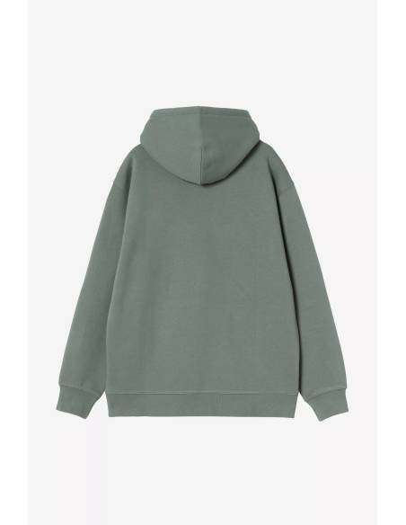 Sudadera moda CARHARTT HOOD LOGO PECHO VERDE