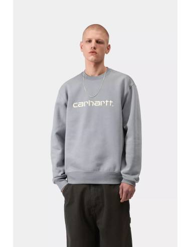 Sudadera moda CARHARTT CREW LOGO CELESTE