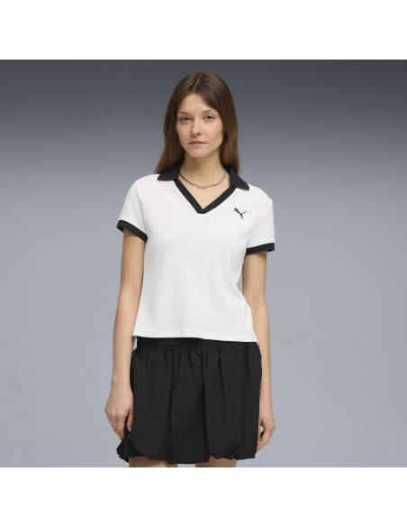 Polo mujer moda PUMA WARDROBE ESSENTIALS BLANCO