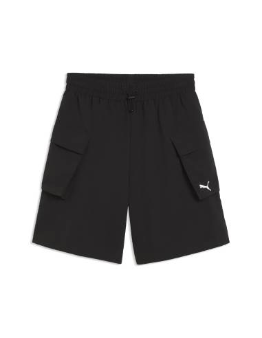 Bermuda mujer moda PUMA TRAS POLI NEGRA