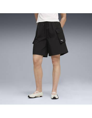 Bermuda mujer moda PUMA TRAS POLI NEGRA