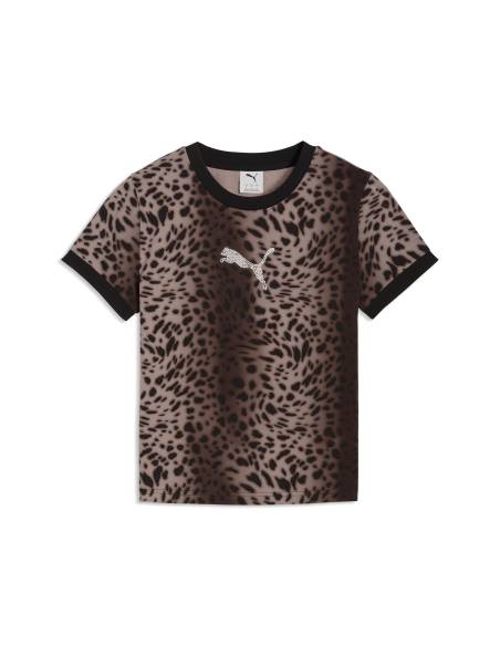 Camiseta mujer moda PUMA STRASS LEOPARDO