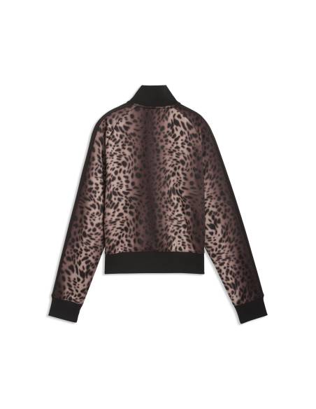 Sudadera mujer moda PUMA LEOPARD OPEN POLI