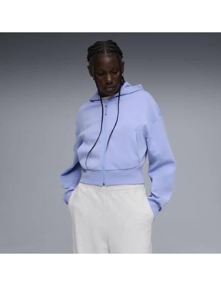 Sudadera mujer moda PUMA OPEN HOOD TECH AZUL