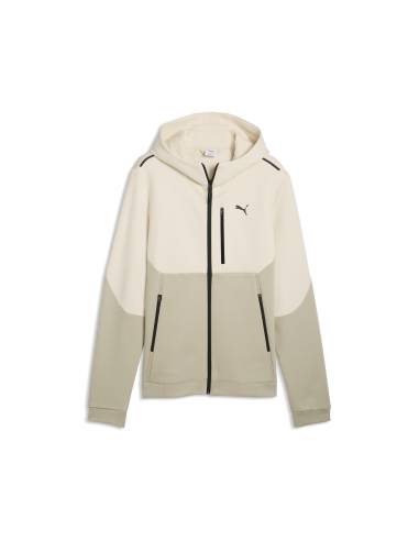 Sudadera moda PUMA TECH HOOD OPEN BEIG