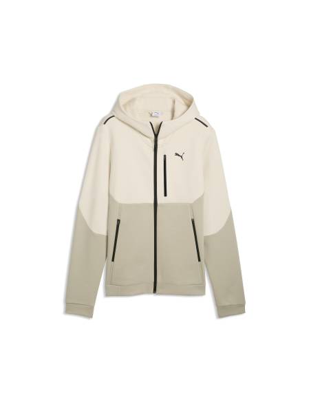 Sudadera moda PUMA TECH HOOD OPEN BEIG