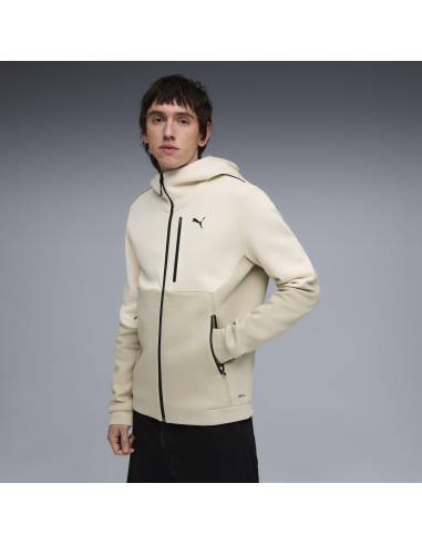 Sudadera moda PUMA TECH HOOD OPEN BEIG