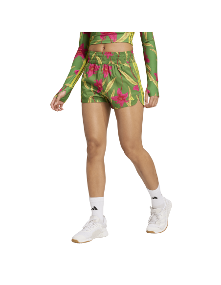 Bermuda mujer moda ADIDAS KD4624 FLORES VERDES