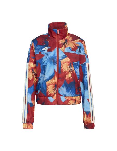 Sudadera chaqueta mujer moda ADIDAS KD4635 FLORES ROJAS