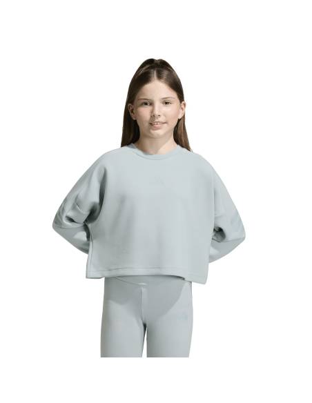 Sudadera niña moda ADIDAS CREW BASIC VERDE