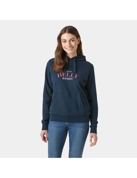 Sudadera mujer moda HELLY HANSEN CORE GRAPHIC HOOD MARINO