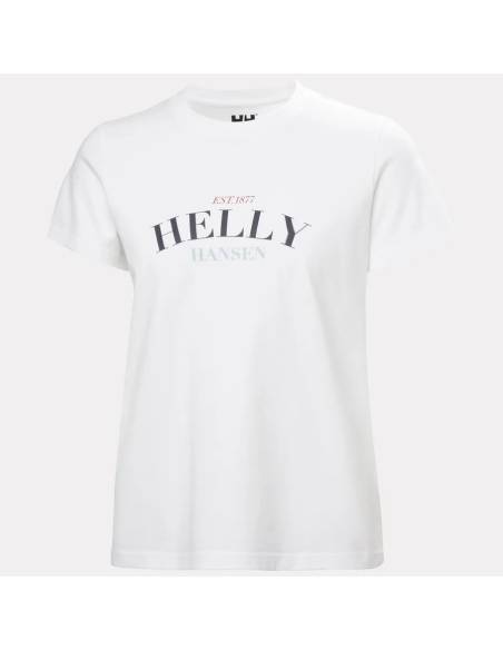 Camiseta mujer moda HELLY HANSEN CORE GRAPHIC BLANCA