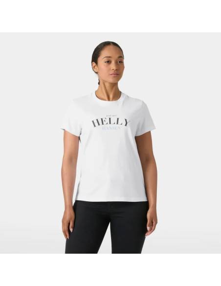 Camiseta mujer moda HELLY HANSEN CORE GRAPHIC BLANCA