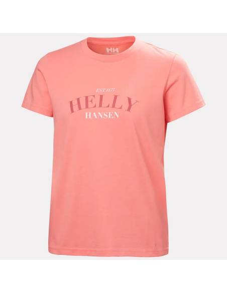 Camiseta mujer moda HELLY HANSEN CORE GRAPHIC CORAL