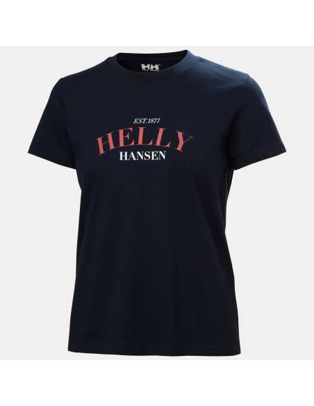 Camiseta mujer moda HELLY HANSEN CORE GRAPHIC AZUL MARINO
