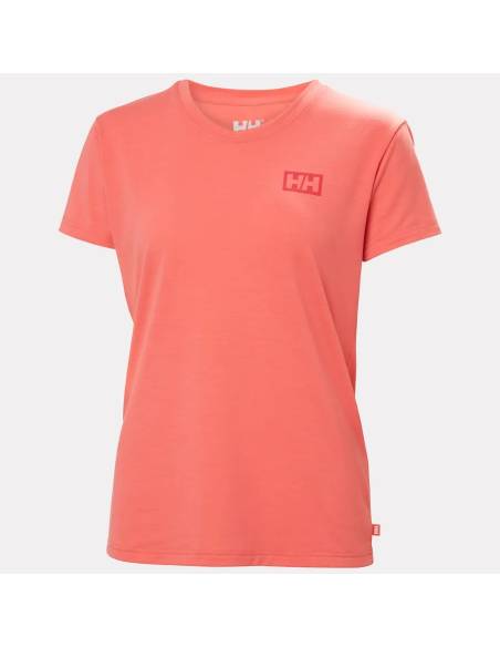 Camiseta mujer moda HELLY HANSEN SKOG POLI UFP 50 CORAL
