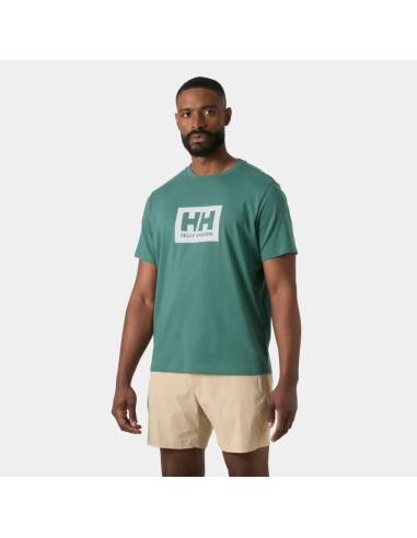 Camiseta moda HELLY HANSEN BOX VERDE