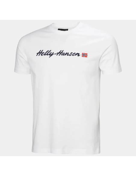 Camiseta moda HELLY HANSEN LOGO PECHO BLANCO
