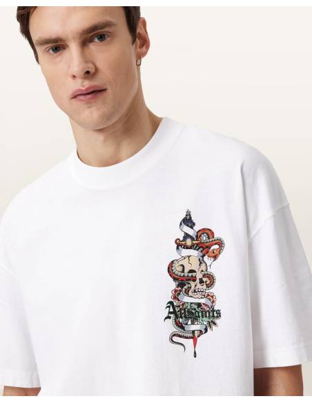 Camiseta moda ALLSAINTS M025PE ASHEN BLANCA