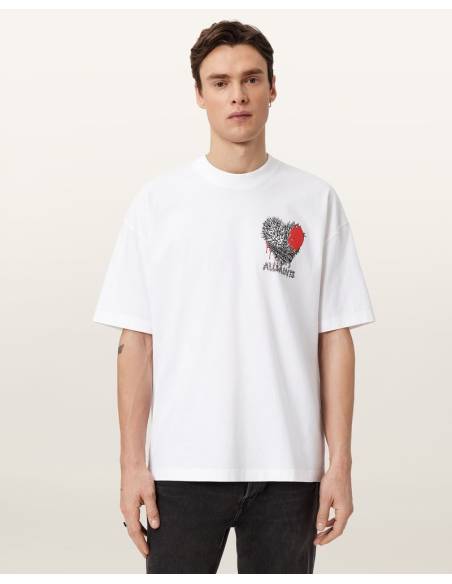 Camiseta moda ALLSAINTS M025PE WASHED BLANCA