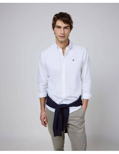 Camisa moda EL GANSO GARMENT DYED BLANCA