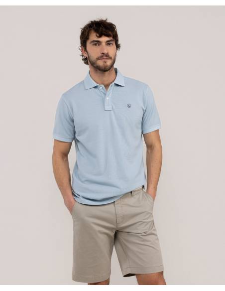 Polo moda EL GANSO PIQUE CELESTE