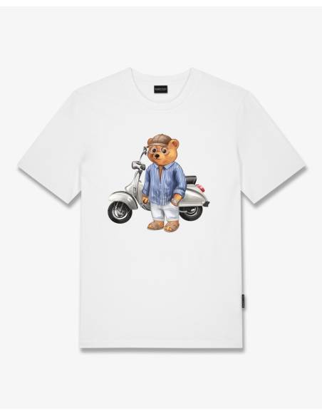 Camiseta unisex moda BARON FILOU VESPA BLANCA