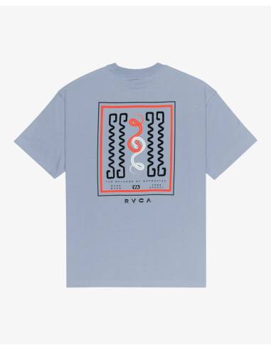 Camiseta moda RVCA AMAZE CELESTE