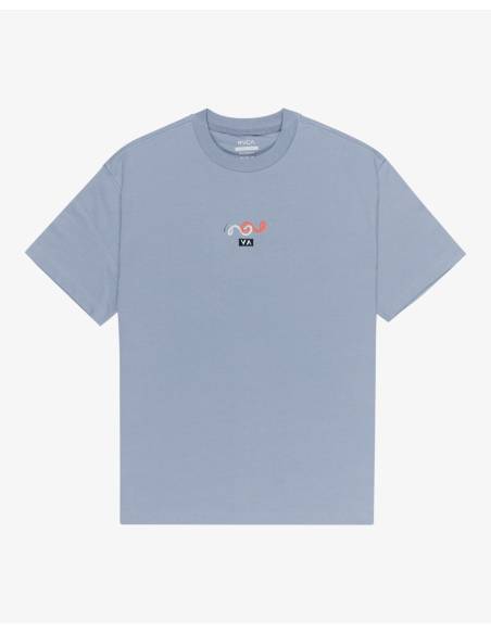 Camiseta moda RVCA AMAZE CELESTE