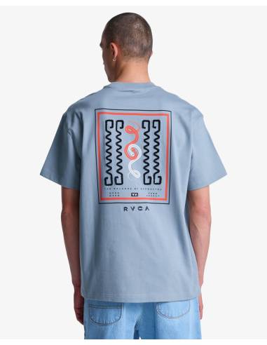 Camiseta moda RVCA AMAZE CELESTE