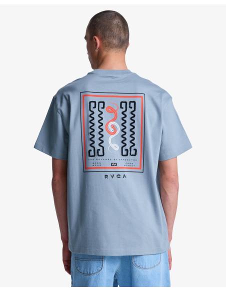 Camiseta moda RVCA AMAZE CELESTE