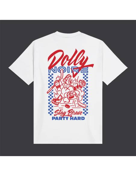 Camiseta moda DOLLY NOIRE HOCKEY BRAWL BLANCA