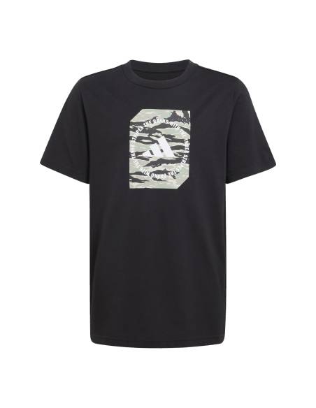 Camiseta junior moda ADIDAS CAMO BOX NEGRA