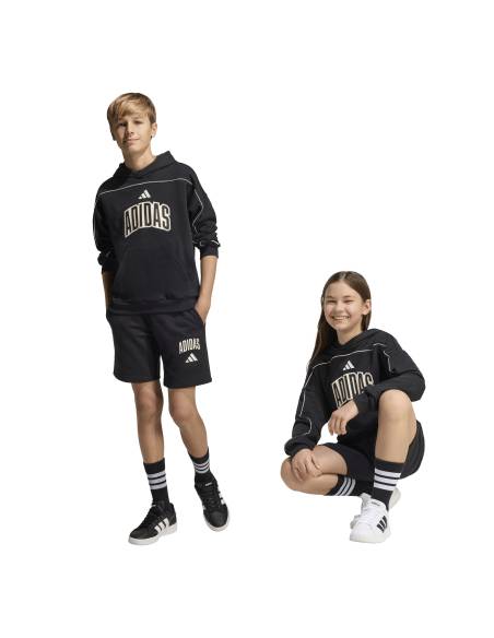 Bermuda junior moda ADIDAS COLLAGE COTTON POLI NEGRA