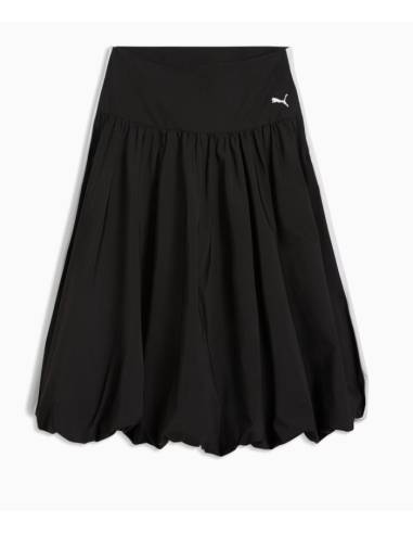 Falda mujer moda PUMA WOVEN MIDI NEGRA