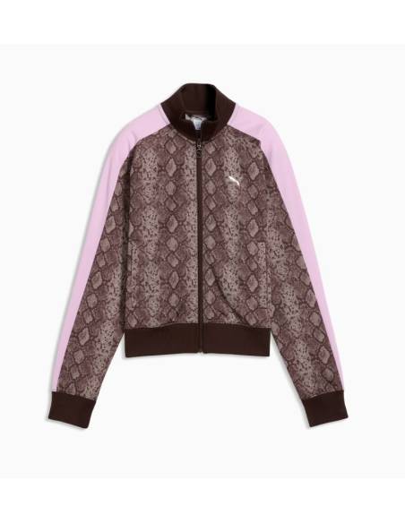 Sudadera mujer moda PUMA OPEN ESTAMPADA ROSA Y MARRON